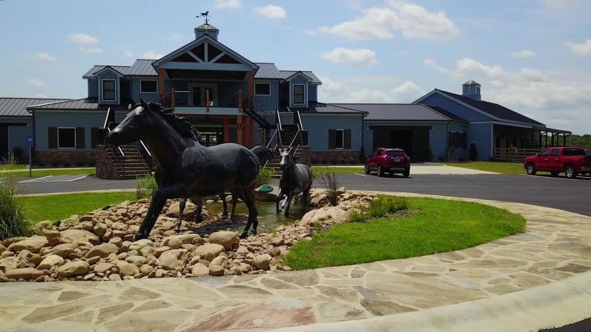 bronze statue outside