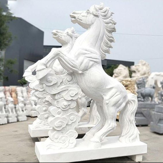 white horse statue