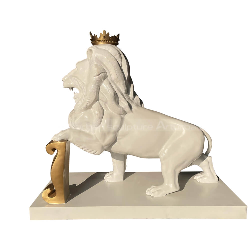 Lion Statue with Shield