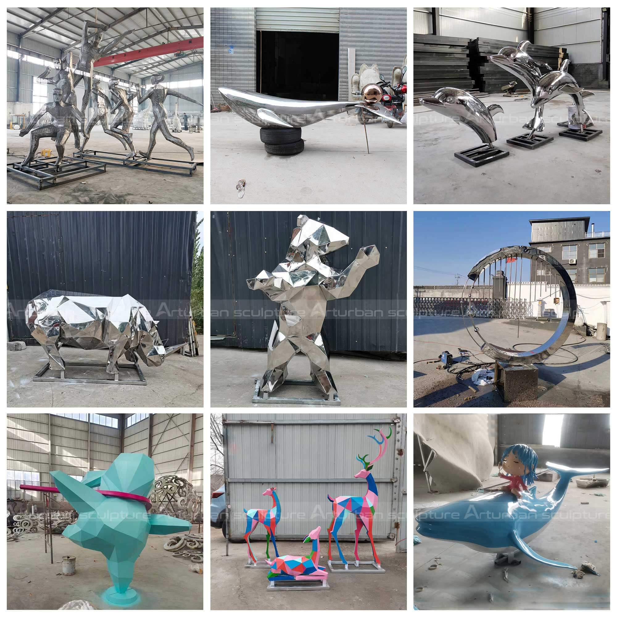 Project cases of stainless steel sculpture