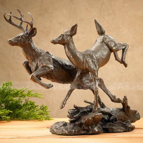 whitetail deer sculpture