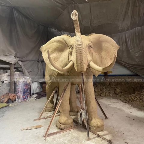 bronze elephant sculpture