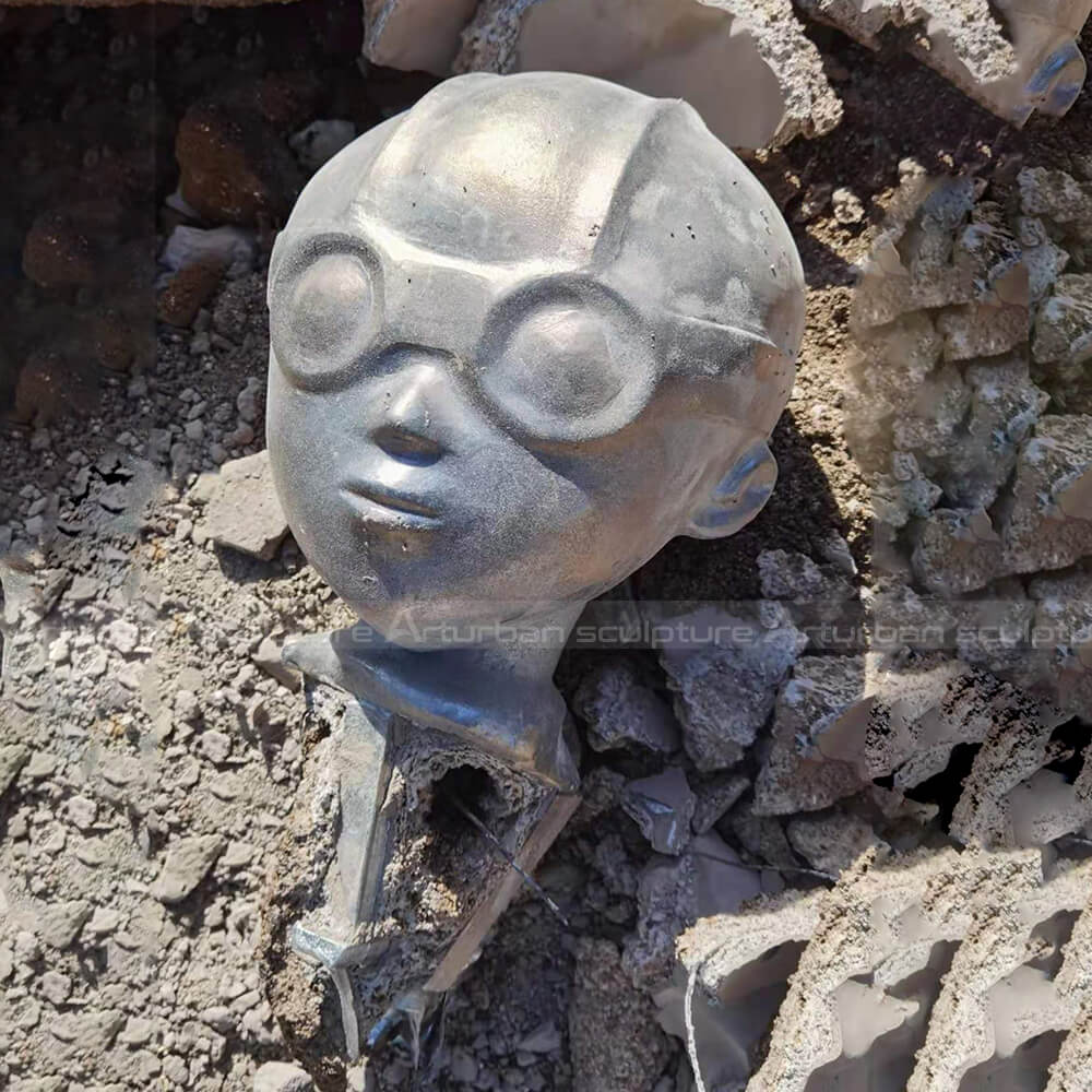 flyboy head statue