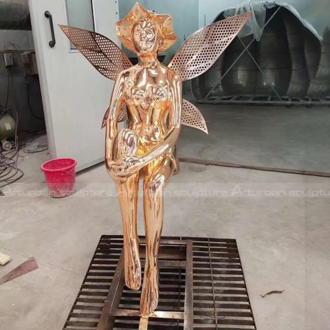 metal fairy sculptures