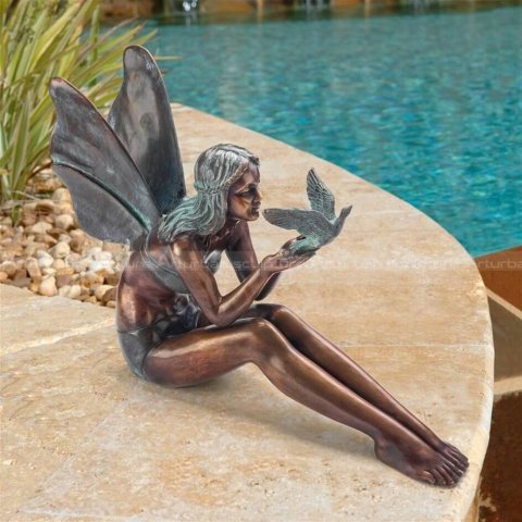 sitting fairy garden statue