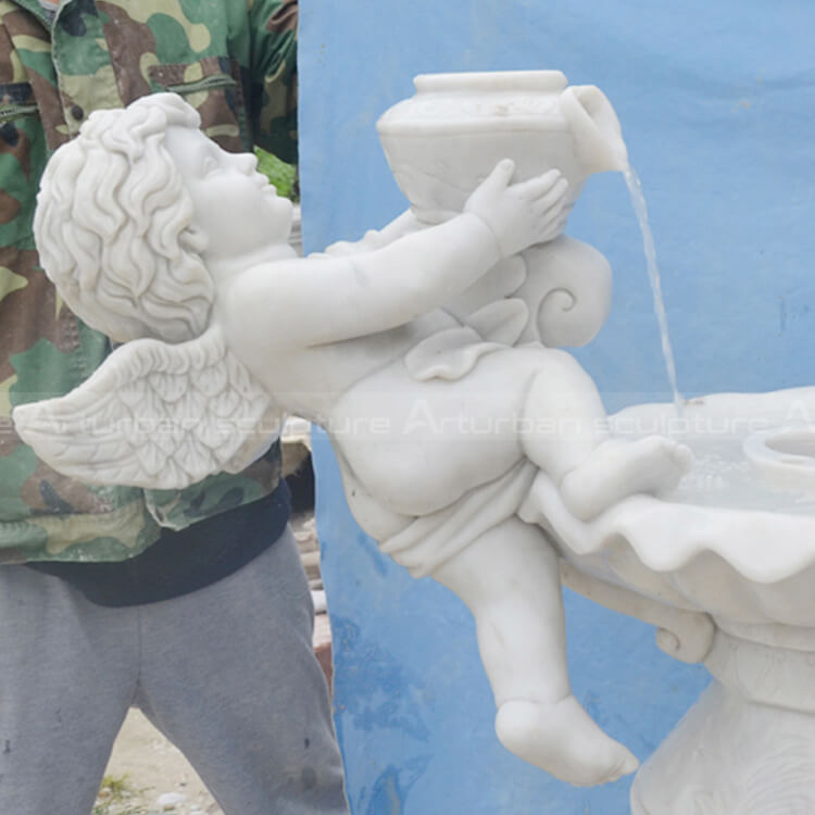 marble cherub water fountain