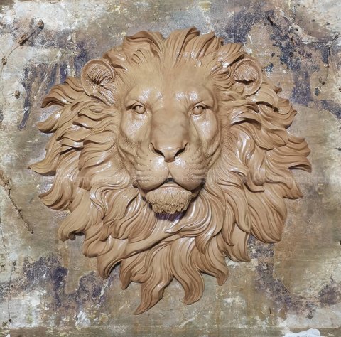 lion head sculpture