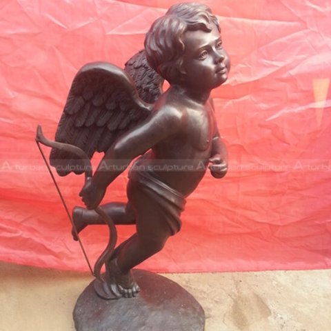 bronze cherub statue