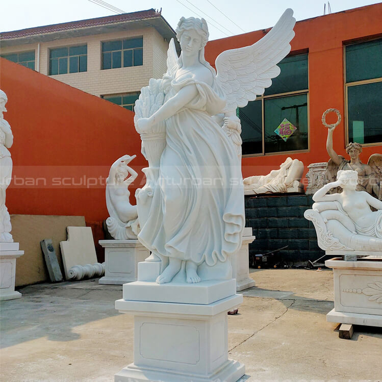 white marble angel statue