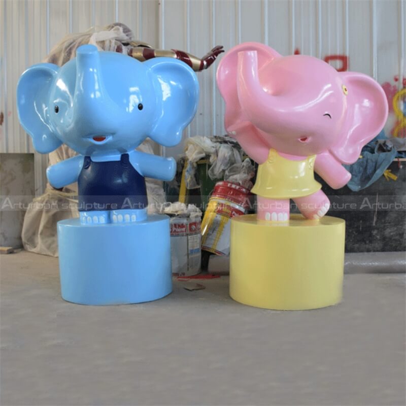 cartoon elephant statues