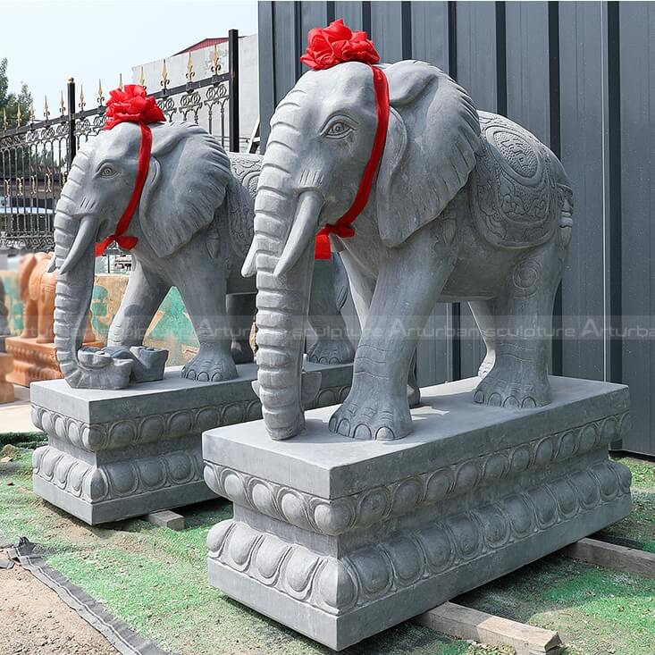 stone elephant sculpture