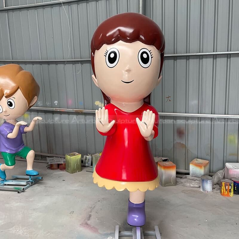 cartoon girl sculpture