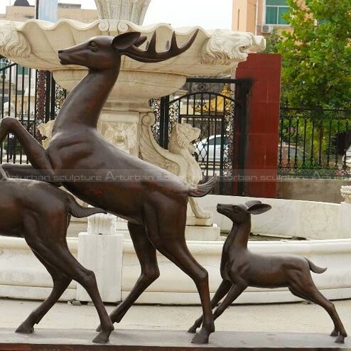 deer statues for outdoor