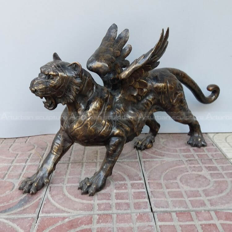 winged lion sculpture