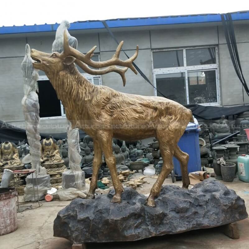 life size stag garden oranments