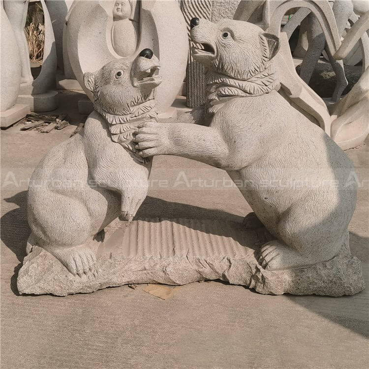 marble bear statue