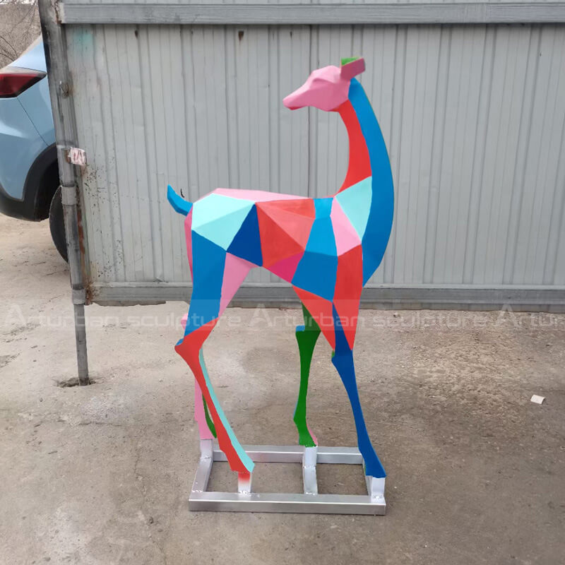 geometric deer statue