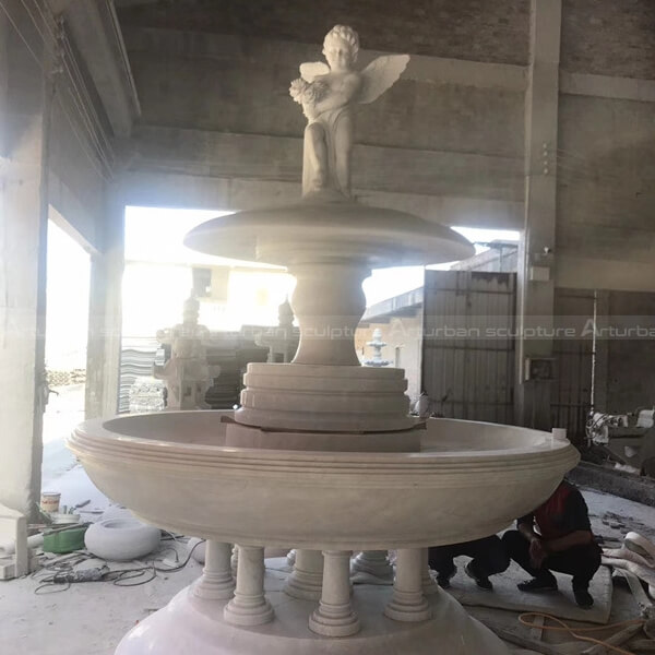 cherub marble fountain