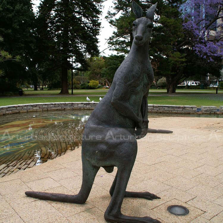 kangaroo garden sculpture