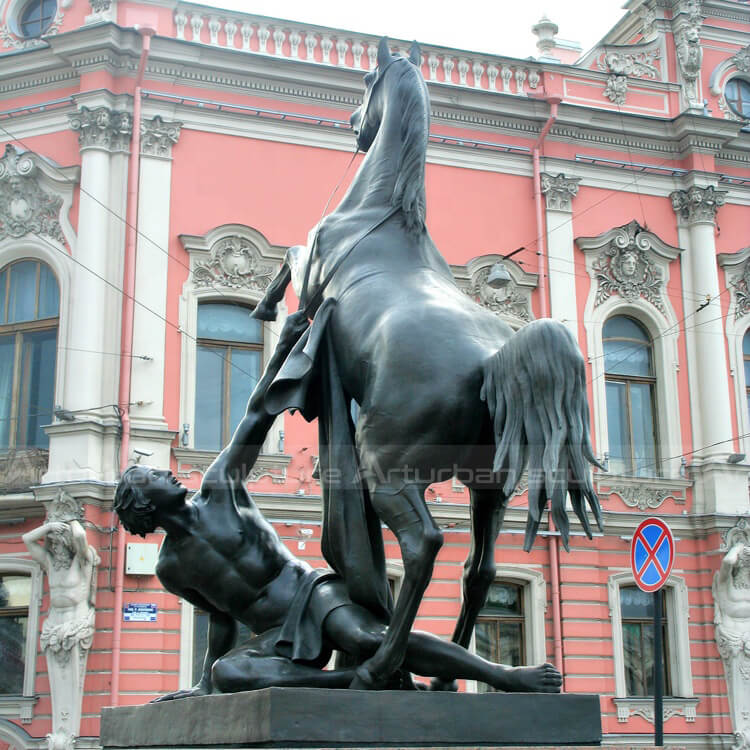 bronze equestrian statue