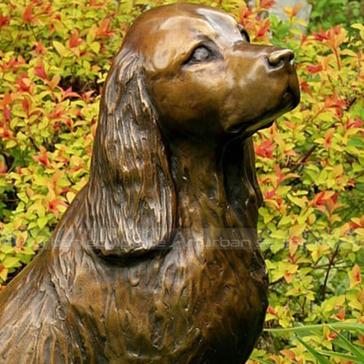 springer spaniel garden statue