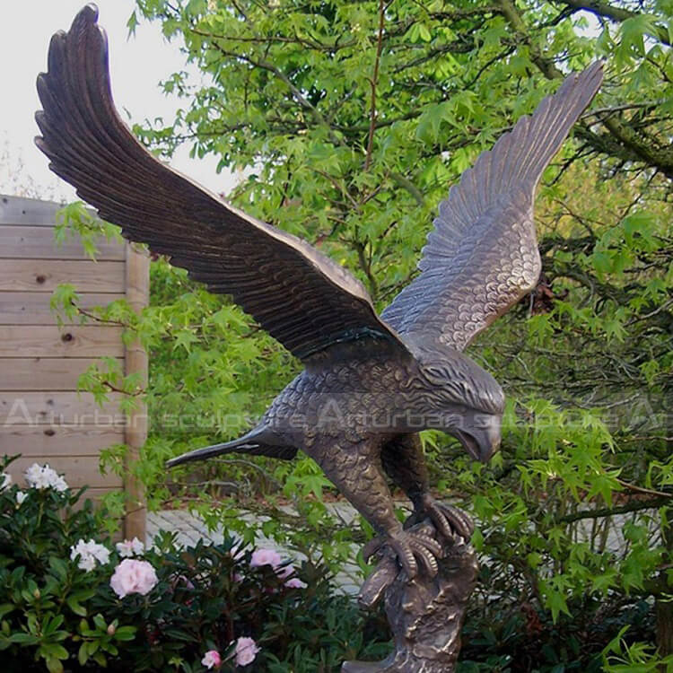 vintage brass eagle statue