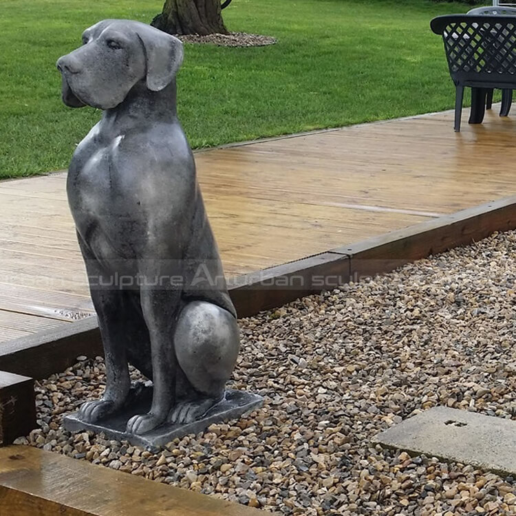 great dane sitting statue