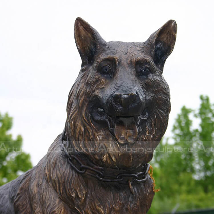 german shepherd statue