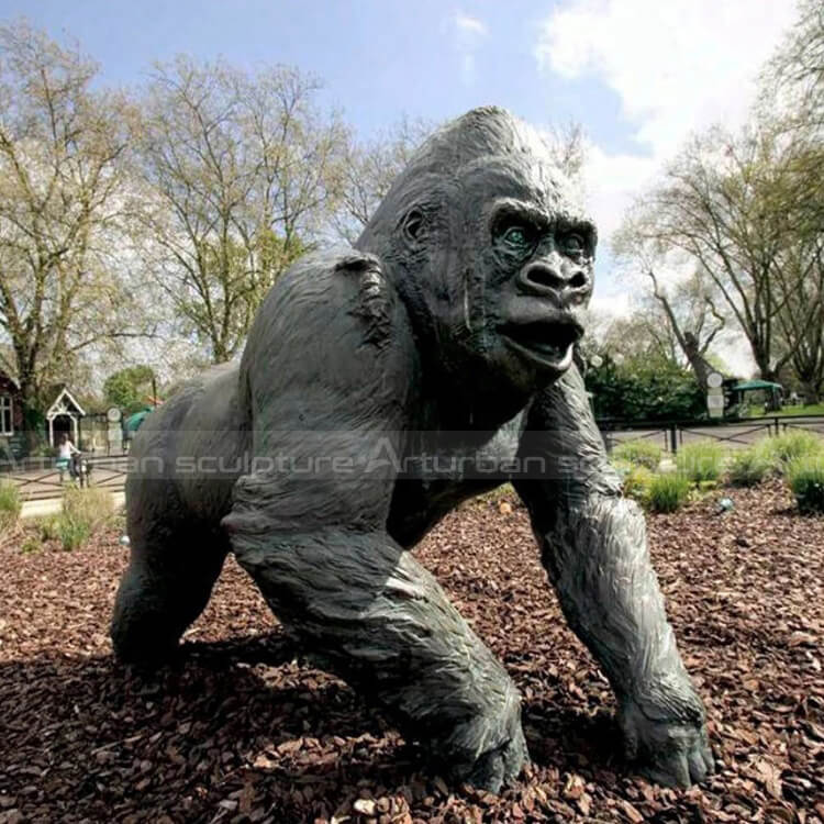 bronze gorilla statue