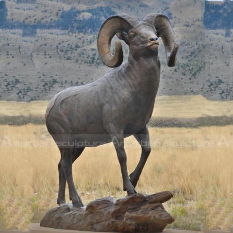 ram garden statue