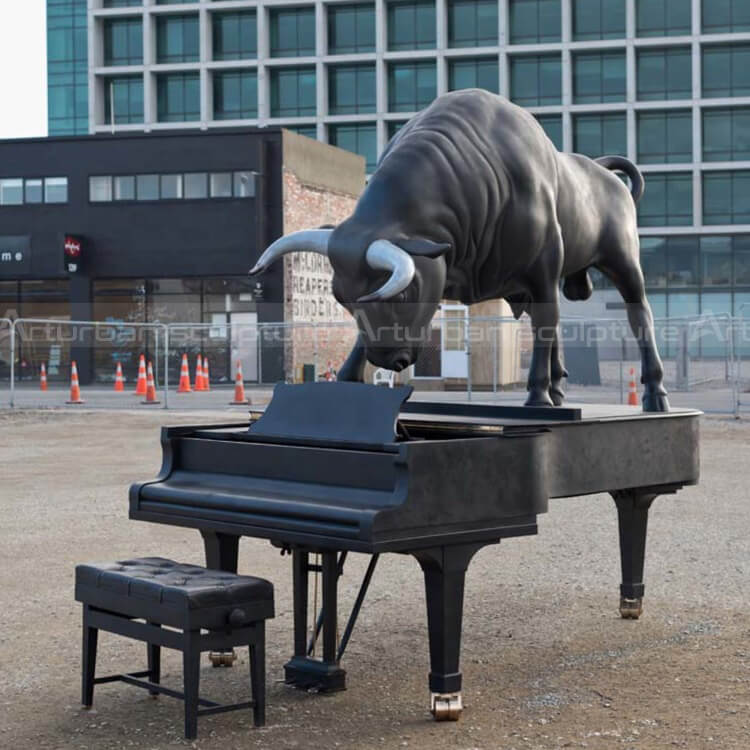 bronze bull sculpture