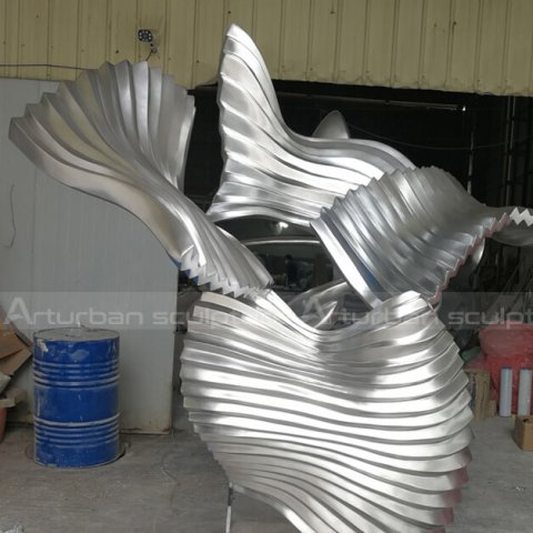 stainless steel abstract sculpture