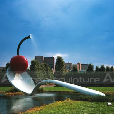 spoon with cherry statue