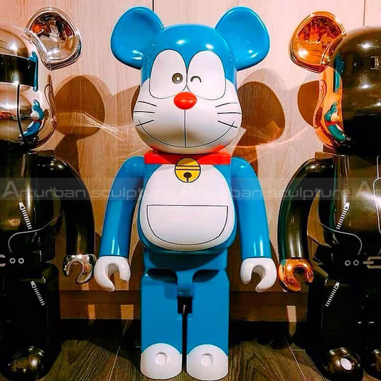 painted bearbrick sculpture