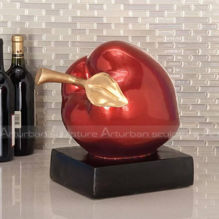 red apple sculpture