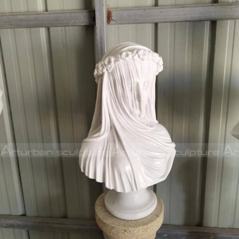 marble bust veiled lady