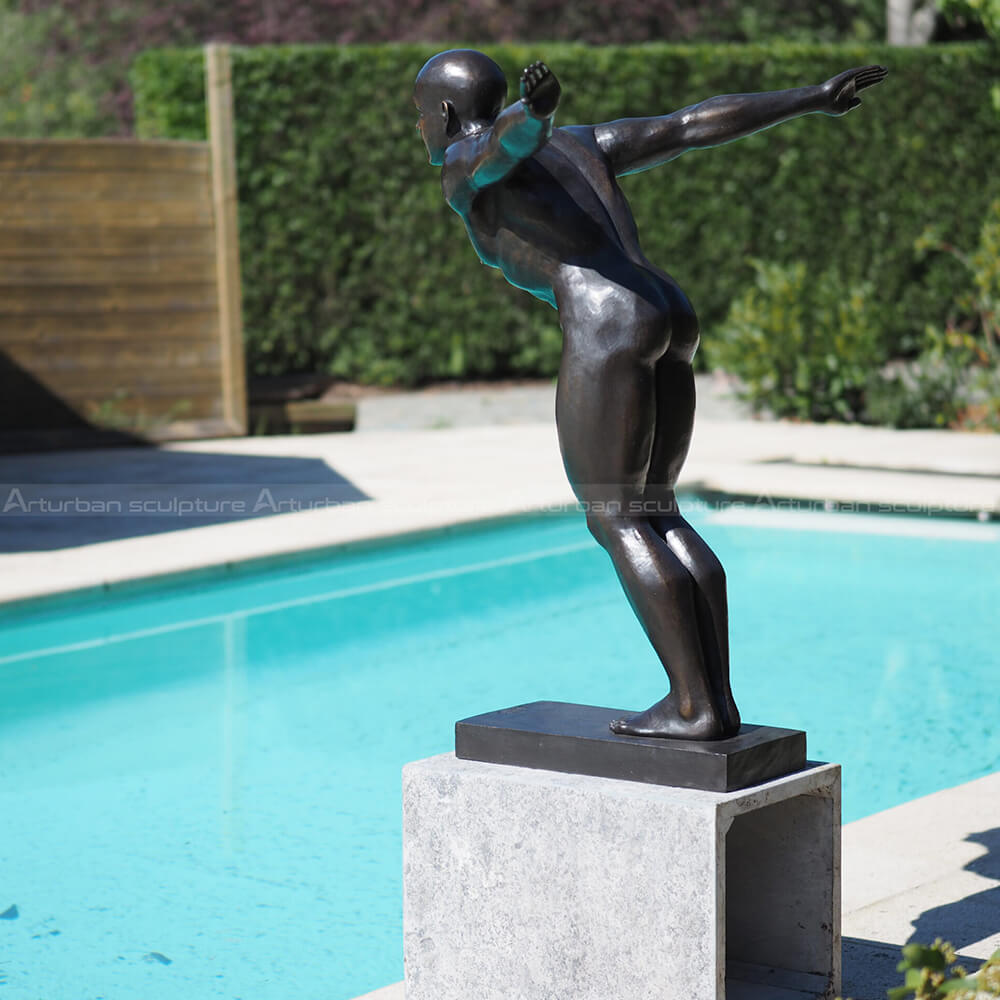 the swimmer sculpture