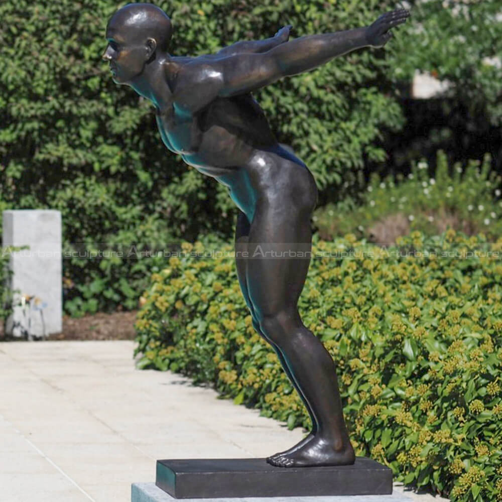 the swimmer sculpture