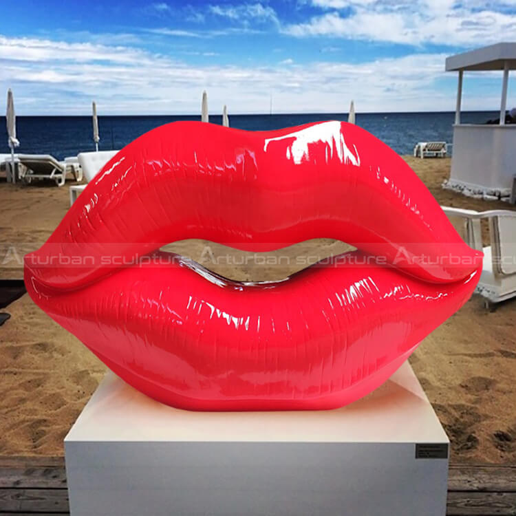 Red Lips Sculpture