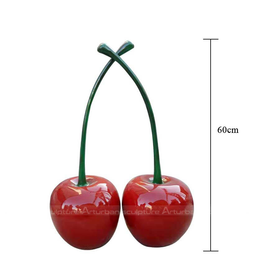 red cherry sculpture