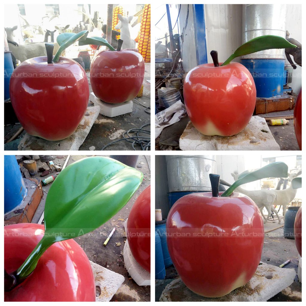 Red Apple Sculpture