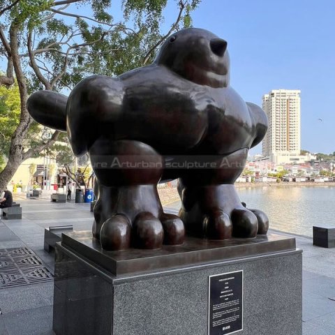 chubby bird garden statue