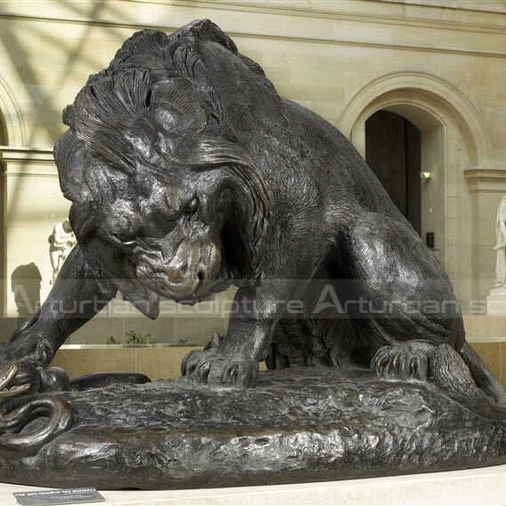 barye lion sculpture