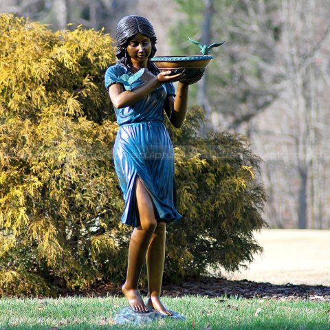 water fountain lady statue