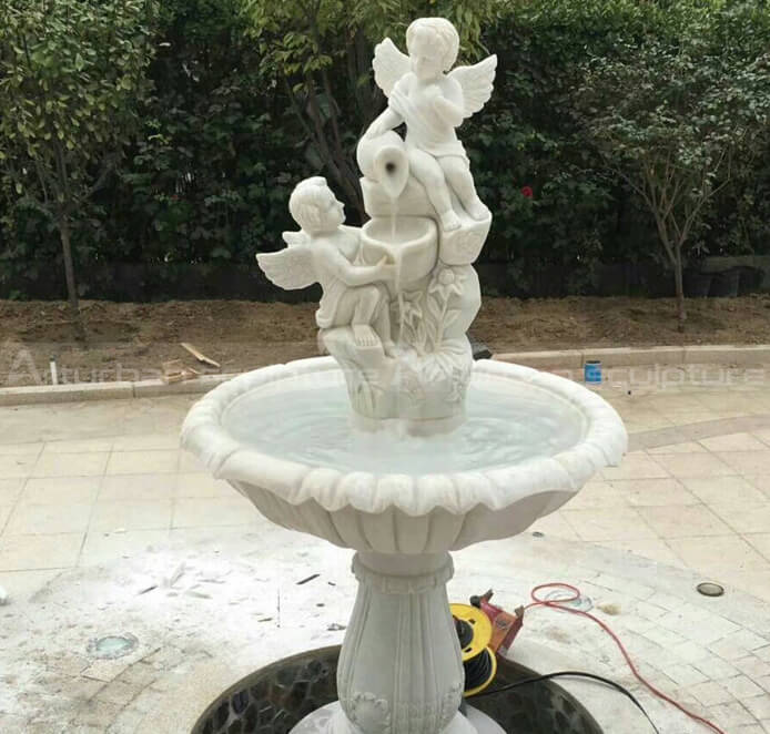 outdoor cherub fountains