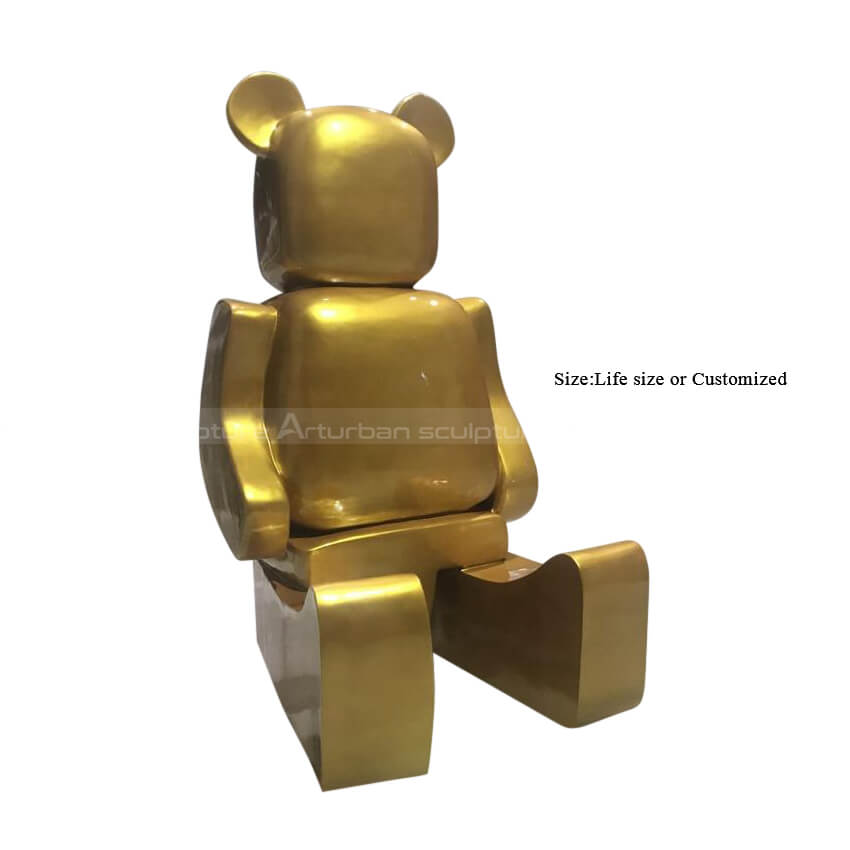 brick bear statue