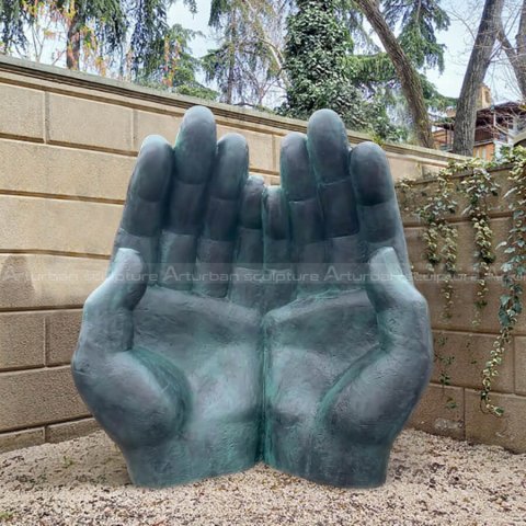 two hands sculpture