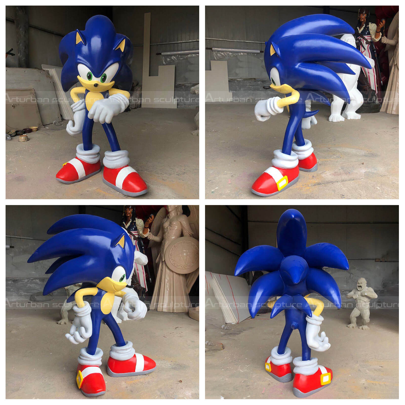 modern sonic statue