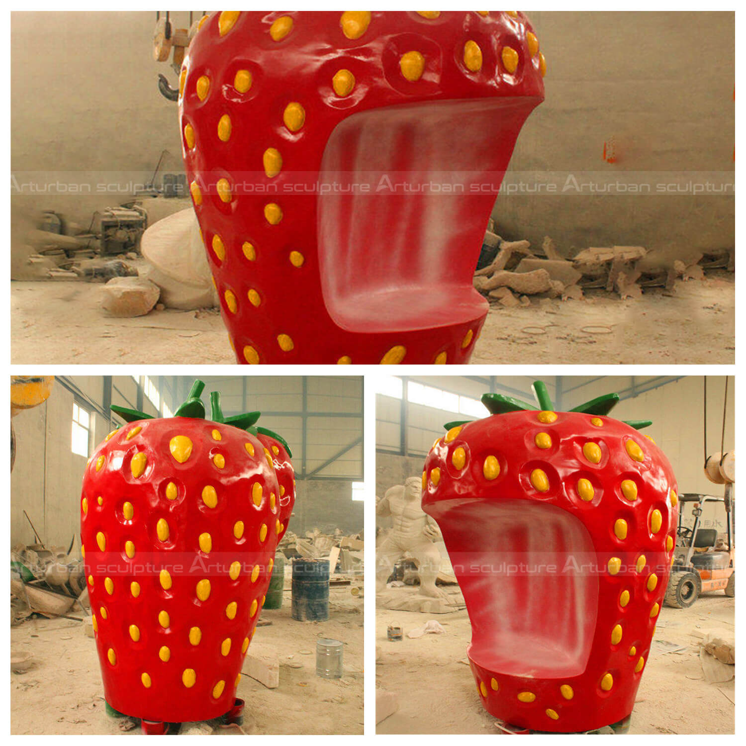 strawberry statue