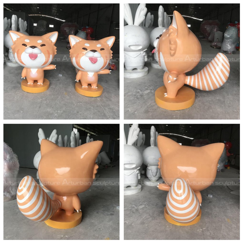 outdoor fox statue